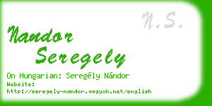nandor seregely business card